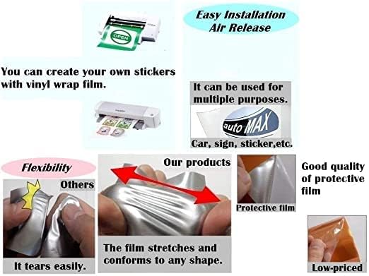 Image of WALLMATE? Matte Wrap Vinyl Peel and Stick Car & Bike Wrap Sheet Vinyl Car Wrap Sheet Roll Film Sticker Decal Sticker (24x24 /Inch, White Matte)