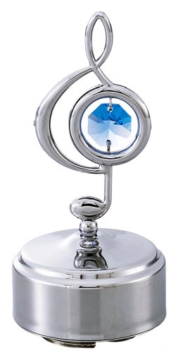 茶谷産業 CRYSTOCRAFT ト音記号 オルゴール 850-303 高さ120×幅46×奥行46mm