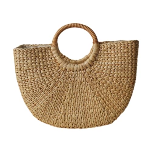 Sac de plage tissé à la main grand format L avec poignée élégante