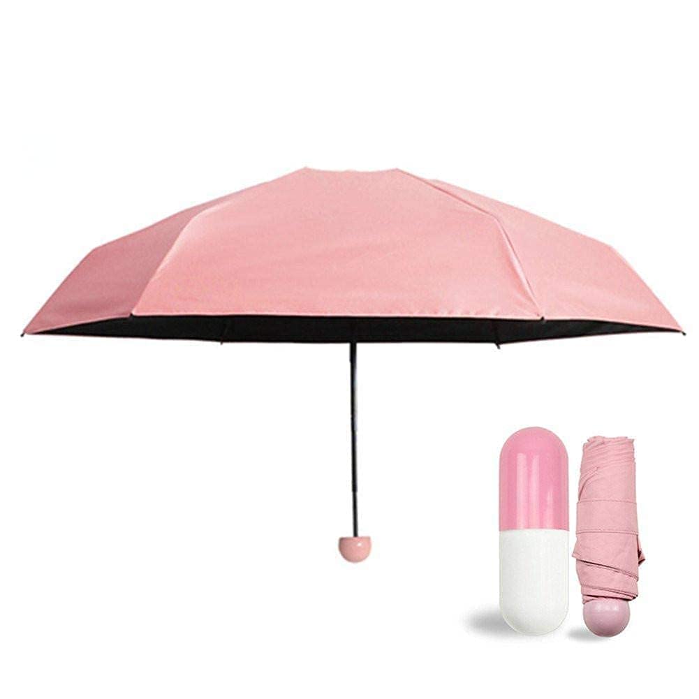 elrinza Ultra Lights and Small Mini Umbrella with Cute Capsule Case, 5 Folding Compact Pocket Umbrella, Especially for Kids-picture-39