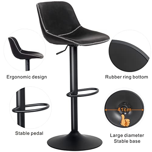 YOUNIKE set di 2 Sgabelli da Bar con Schienale e
