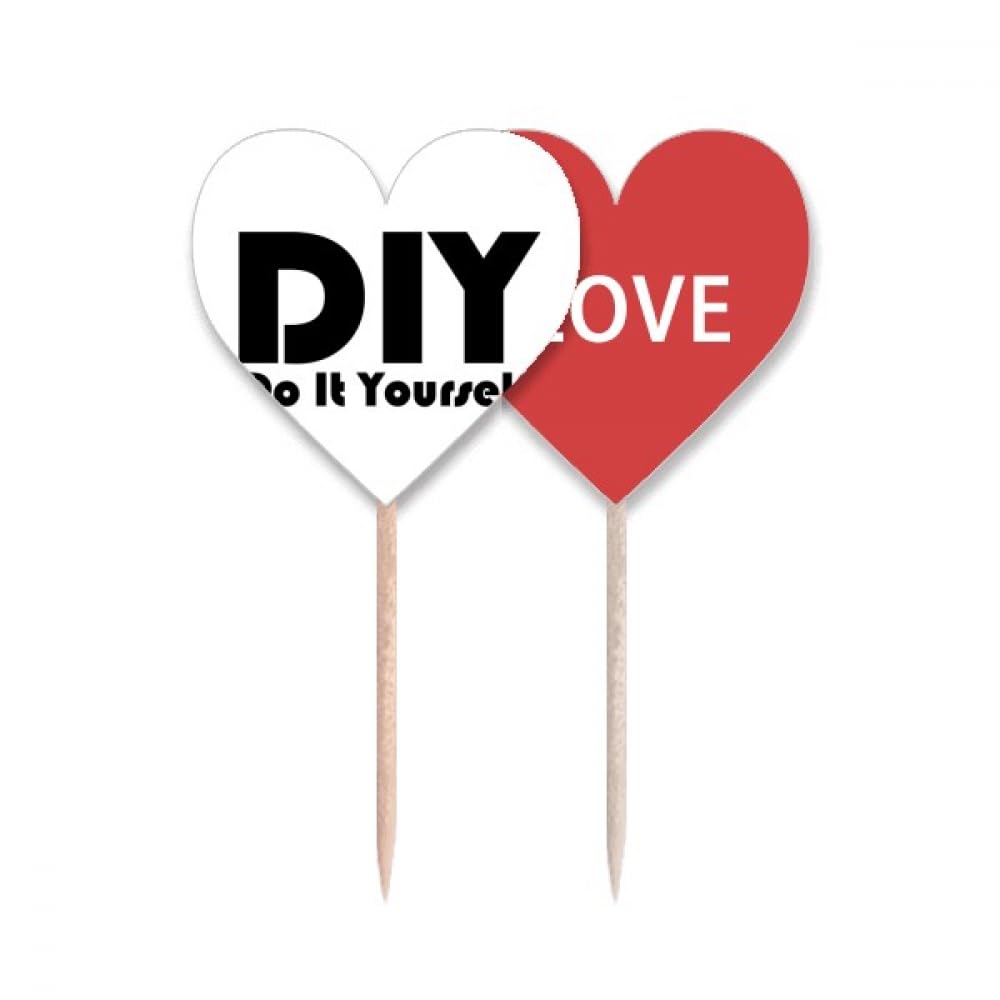 Cure-dents drapeau Cupcake pick cœur DIY pour buffet et réception