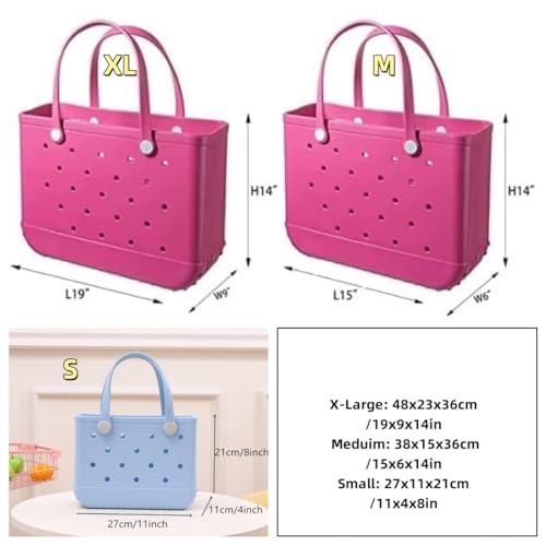 Rubber Beach Tote Bag, Large Waterproof Beach Bag for Pool Boat, Sports, Outdoor Washable Travel Tote Handbag4