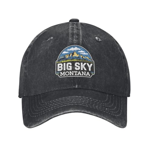 Gorra Baseball Vintage Retro Montana Big Sky Negra miniatura 2