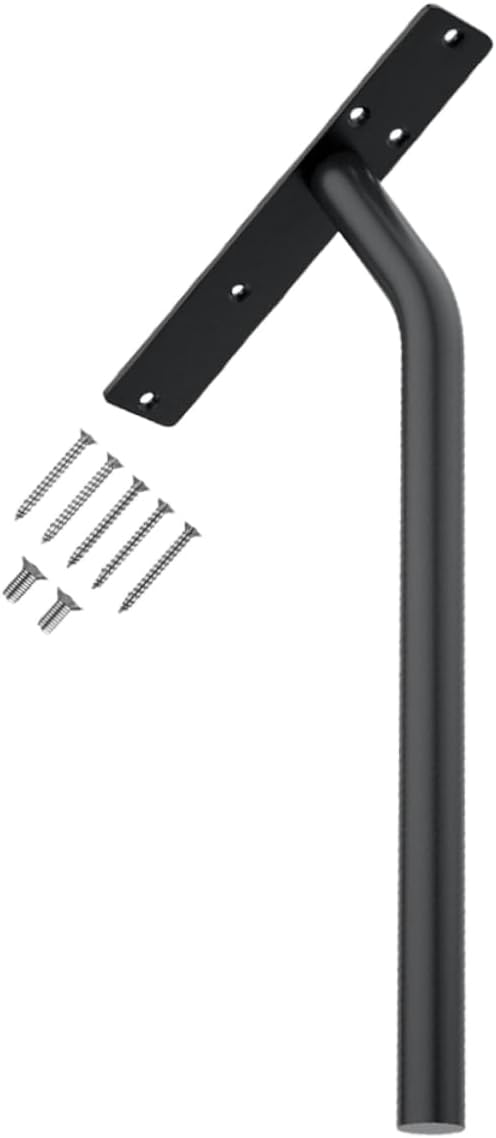 Gadpiparty Heavy Duty Handrail Bracket for Stairs Durable Metal Support for Indoor Outdoor Stairways Modern Minimalist Design Versatile Wall-Mounted Railing Accessory Black