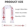 HOMAVEL 2 Pack England Football Scarves, Red & White Fan Scarf, 136x15cm England Official Football National Team Scarf 2026 World Cup Scarfs Match Day Decorations for Footballs Lovers and Supporters #1