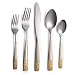 Tebery 40 Piece Stainless Steel Flatware Set Service for 8 People Knives, Tablespoons, Teaspoons, Forks, Dessert Forks, European Style