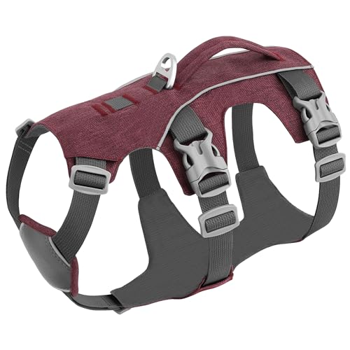 AKAILEA Escape Proof Dog Harness Small Sized Dog, Reflective No Pull Dog Vest with Handle, Lightweight Full Body Pet Harness Adjustable for Walking,Training(Maroon,Chest:16-27") by AKAILEA - Used condition - US$24.28