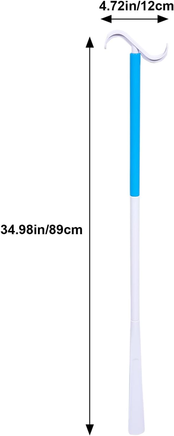 Multi-use One Shoe Horn Dressing Stick for Elderly Disabled Pregnant Women Lightweight Abs Dressing Aid for Easy Shoe and Sock Wearing Portable Handicapped