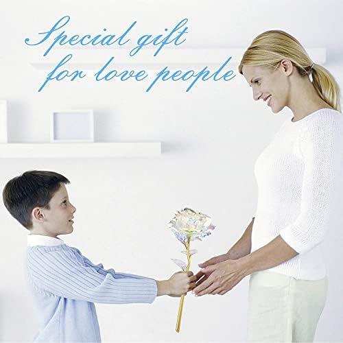 Gifts for Women Flowers, Valentines Gift for Her, Galaxy Rose with Stand Gift Box, Rainbow Forever Rose Gifts for Valentines Day/Mothers Day/Birthday, Infinity Rose Flower for Girlfriend, Wife, Mum