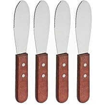 Great Credentials&copy; Wide Stainless Steel Spreader Kitchen Knives for Sandwiches Butter Cheese set of 4