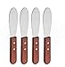 Great Credentials Wide Stainless Steel Spreader Kitchen Knives for Sandwiches Butter Cheese set of 4