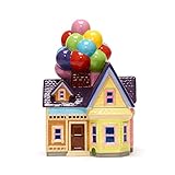 Disney Store Tarro de galletas de Up, Medidas: 19,5 x 19 x 28 cm (alto x ancho x fondo), tarro de cerámica de la casa de Carl con techo desmontable y detalles esculpidos para guardar galletas.