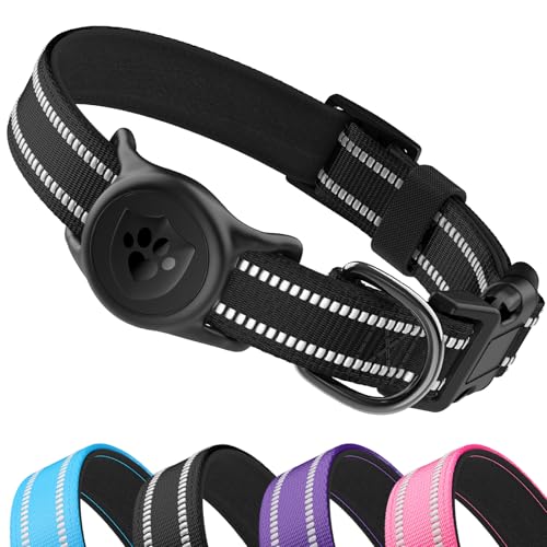 Airtag �h�b�O�J���[ - IP68 �h�����p��� AirTag�z���_�[�t��|���ˁAApple AirTag�ƌ݊�������A�X���[���~�f�B�A�����[�W�h�b�O�p�h�b�O�J���[(�u���b�N�AM�T�C�Y)