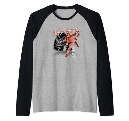 T-shirt Star Wars Bounty Hunter Raglan manche longue avec motif Kanji