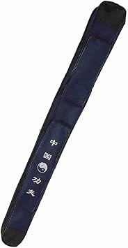 Canvas Sword Carrying Bag for, Iaido, Bokken Adjustable Shoulder Strap, Blue