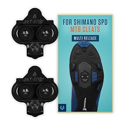 Alphatrail MTB Cleats Carter for Shimano SPD I Multi Release I Spinning suitable I Incl. Mounting Kit I Compatible with Click Pedals i.a. Shimano XTR, Shimano XT, Shimano Saint, Shimano SLX & Deore Cover