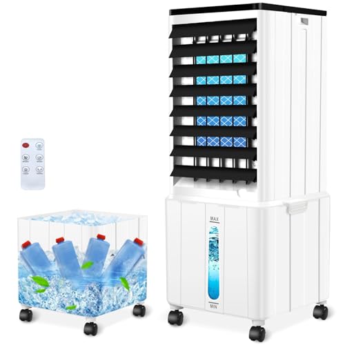 Klimaanlage ohne Abluftschlauch, 12L Klimaanlage Mobil mit 12H Timer, 3 Modus, 40dB, 60W, 120°Oszillation, Abnehmbare Wassertank, Fernbedienung, Leise Klimagerät Luftkühler für Wohnung Zimmer Räume Klimaanlage ohne Abluftschlauch, 12L Klimaanlage Mobil mit 12H Timer, 3 Modus, 40dB, 60W, 120°Oszillation, Abnehmbare Wassertank, Fernbedienung, Leise Klimagerät Luftkühler für Wohnung Zimmer Räume
