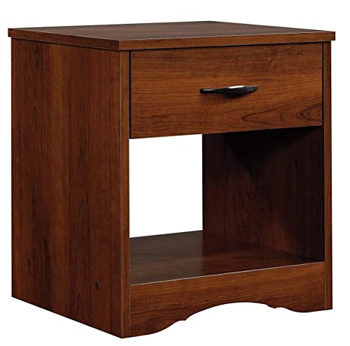 Image of STRATA FURNITURE Sheesham Wood Bedside Table with Drawer and Shelf Storage Wooden Night Stand for Bedroom Living Room Home (Honey Teak Brown Finish)