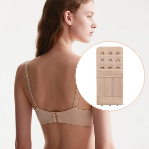 Megecaa 3Hooks Bra Extenders for Women, 6Pcs Adjustable Back Bra Strap Extender, Women\'s Elastic Comfortable Elastic Bra Strap Extenders for Plus Size - Thumbnail 7