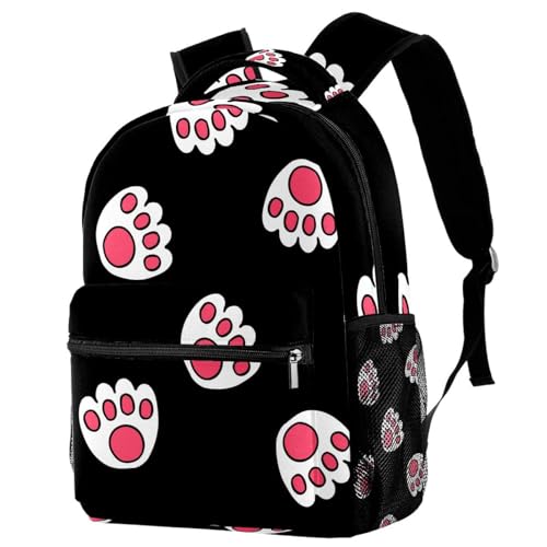 Sac à dos d'école mignon patte de chat pour le quotidien des adolescentes