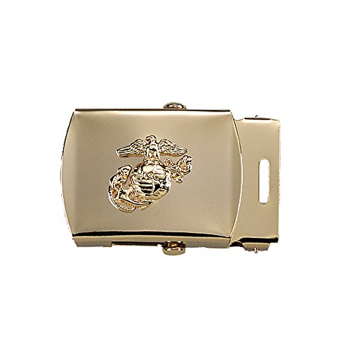 SAN Nutrition Web Cinturón Hebillau00a0u0096u00a0Marines Globe y Anchor, latón por Rothco