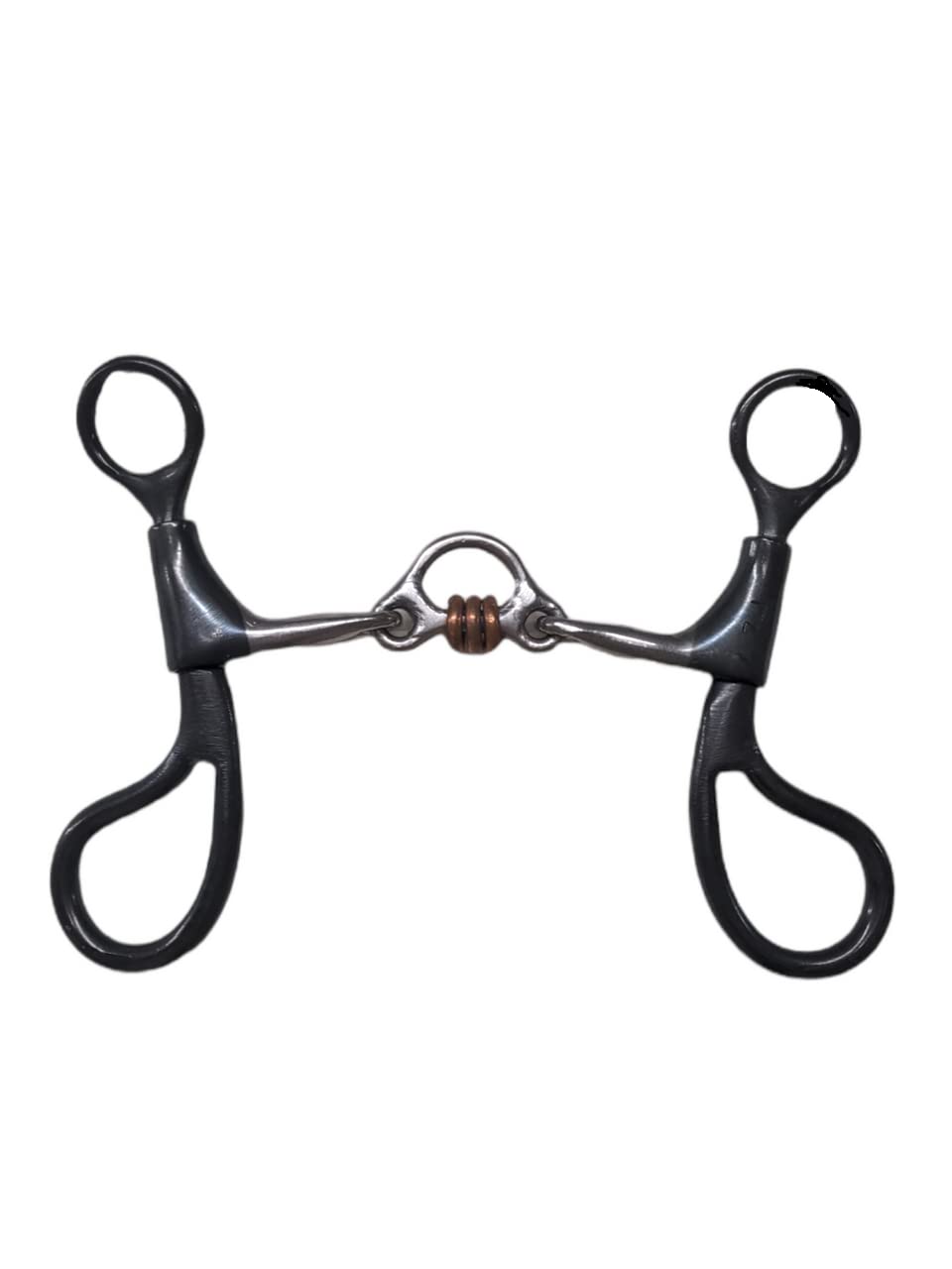 Dutton Bit Copper Wire Roller 3 Piece Tear Drop Shank Equine Bit