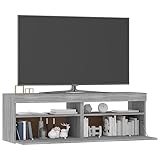 Natulvd Gaming TV Cabinet LED TV Stand for 55 inch TV, Entertainment Center, 120 cm Modern Television Stands TV Console Table for Living Room with LED - Grey Oak - Image 8