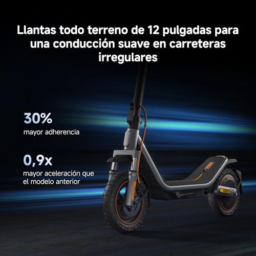 Miniatura 4 de Xiaomi Patinete Eléctrico Serie 6, Homologado DGT, Velocidad Máxima 25 km/h, Autonomía 25-75 km, Neumáticos Sin Cámara 10-12" Pulgadas, Suspensión, Doble Freno, Plegable, Control por Aplicación