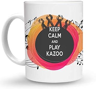 Makoroni - KEEP CALM AND PLAY KAZOO 15 oz Ceramic Large Coffee Mug/Cup