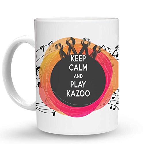 Makoroni - KEEP CALM AND PLAY KAZOO 15 oz Ceramic Large Coffee Mug/Cup