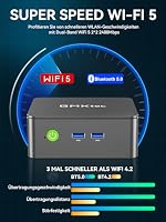 GMKtec N95 Mini PC Intel 3.4GHz, 3 Jahre Produktschutz, 8GB DDR4 2666MHz RAM 256GB M.2 SSD, G3S Mini Computer 3X USB3.2/4K Dual HDMI/WiFi 5 BT5.0/RJ45 Ethernet, Micro PC für Business/Heimkino/Schule – Ansicht 5
