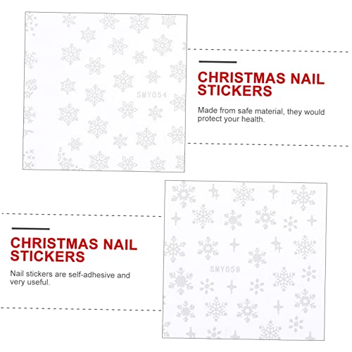 KALLORY 3 Folhas De Adesivos Para Unhas De Natal Enfeites De Unhas 3D Adesivos Para Meninas Adesivos
