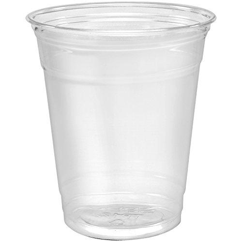 Stack Man - Disposable Plastic Cups 12 oz [100 Pack] Ultra Clear PET Drinking Cups, Perfect Use For Cold Drink, Party, Beer, Smoothies Premium Quality Tumblers