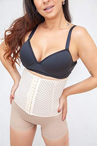 Cinta Modeladora Redutor Cintura Elastique (Bege, 52)