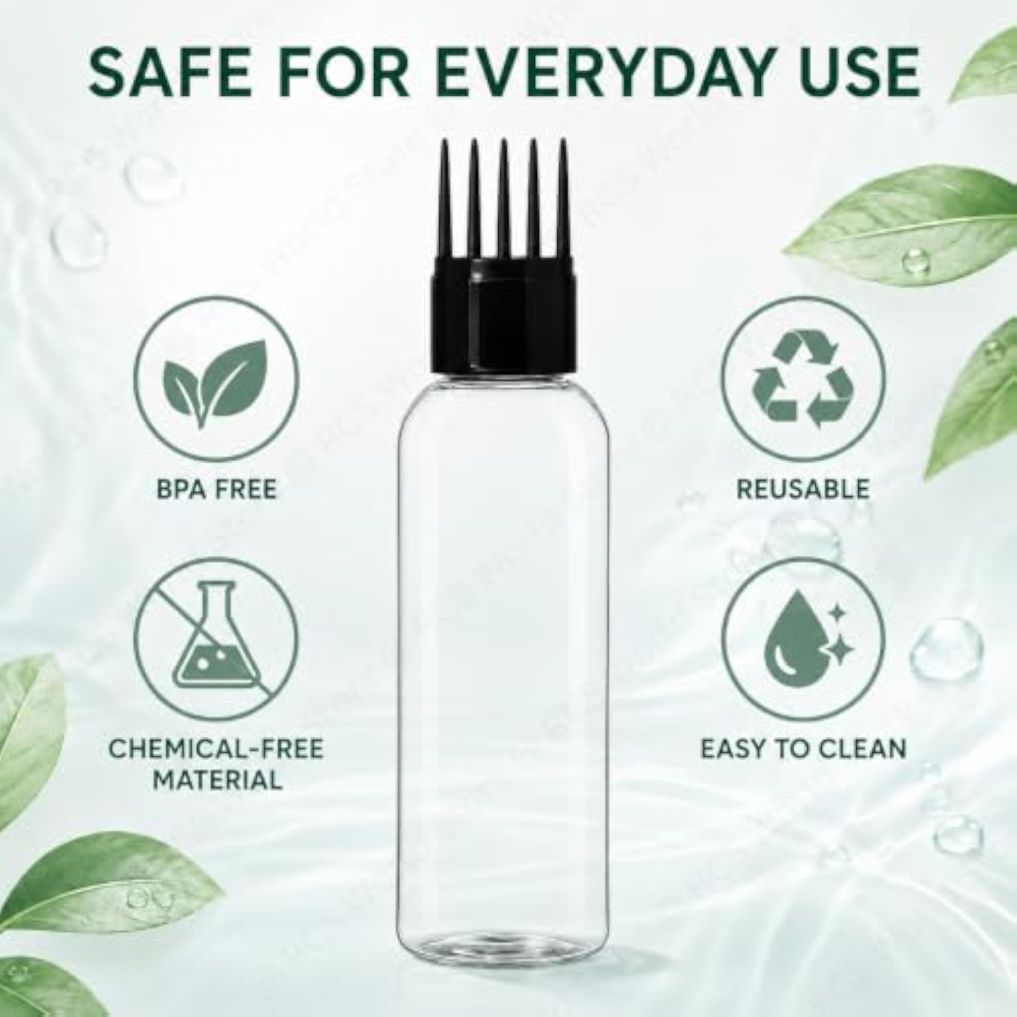 Hair Root Oil Applicator Bottles with Comb, 2Pcs