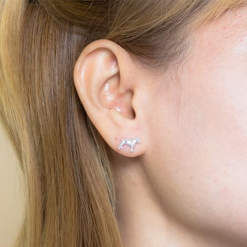 Boma Jewelry Sterling Silver French Bulldog Frenchie Dog Stud Earrings2