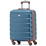 Flight Knight 55x40x20 Ryanair Priority Cabin Suitcase, Also for EasyJet, Jet2, Lightweight,ABS Hard Shell, Durable 4-Wheel Cabin Case, Carry-On Size 10kg Hand Luggage, Travel Bag- 55 x 40 x 20