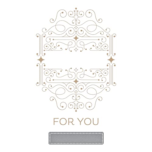 Spellbinders Scroll Label Glimmer Hot Foil Plate & Die Set from The Four Petal Collection, Metal, ONE - Image 3