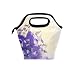 Lianchenyi viola Iris ortensia Cooler Warm Pouch borse per il pranzo portapranzo per scuola lavoro Portable borse pasto cibo, borsa per un picnic