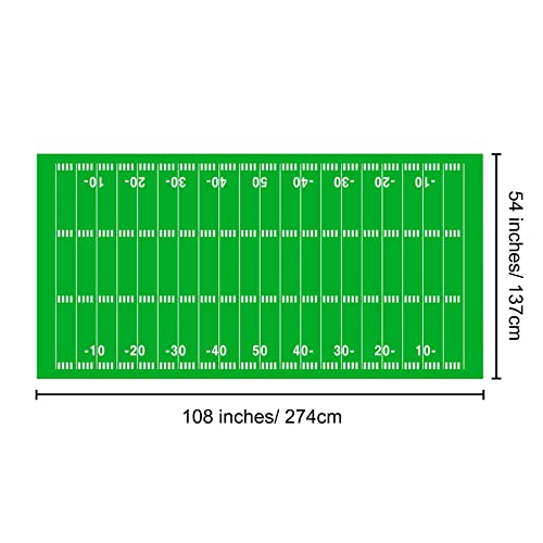 Uniideco 2 Pieces 54”X108” Football Tablecloth, Soccer Themed Plastic Table Cover, First Down Football Birthday Party Gender Reveal Decoration Supplies #TOP3