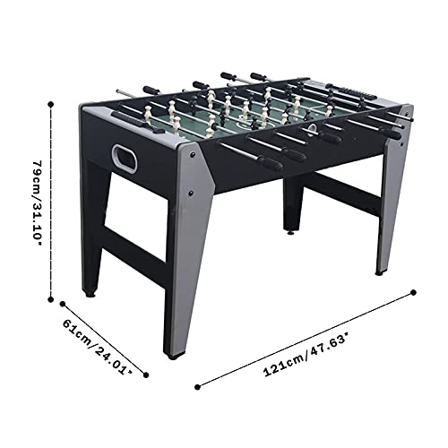 KHYTEBV Fußballtisch, lustiges Fußballspiel, 48-Zoll-Spieltisch für Kinder und Erwachsene, langlebiger Tischfußballtisch, Tischfußballtisch mit acht Stangen, Freizeit für Familie und Büro – Bild 3