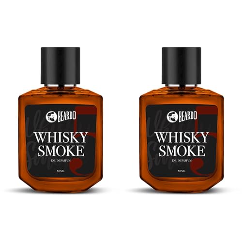 BEARDO Whisky Smoke Perfume For Men, 50Ml X 2 | Eau De Parfum | Strong Long Lasting| Spicy, Woody Oudh | Body Spray | Gift For Husband And Boyfriend | Christmas Gift | Gift For Friends