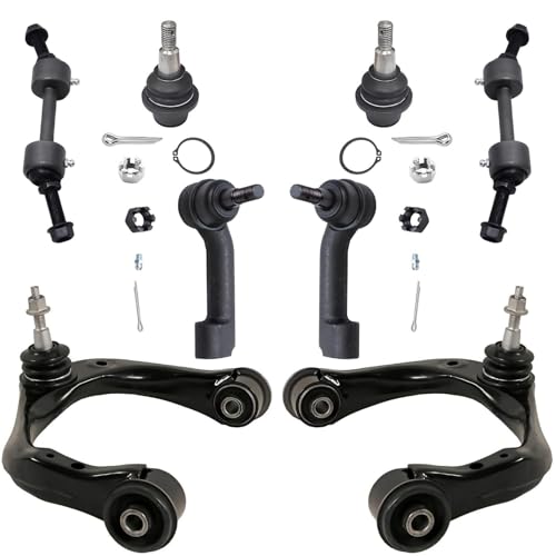 Image of Detroit Axle - Front End Kit for 2015-2020 Ford F-150 2018-2021 Expedition Lincoln Navigator 2 Upper Control Arms w /Ball Joints 2 Sway Bar Links 2 Lower Ball Joints 2 Outer Tie Rods Replacement