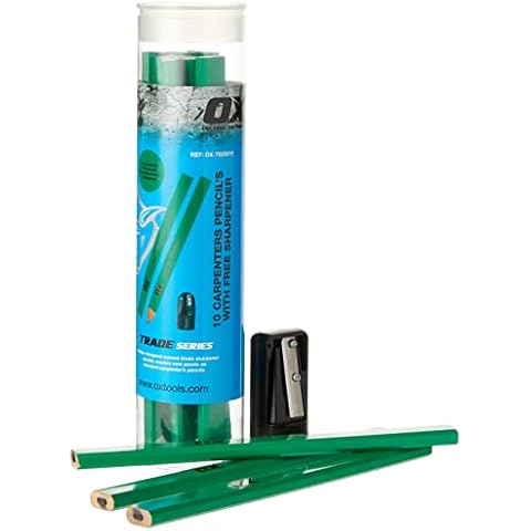 OX Trade Hard Green Carpenters Pencils 10 pk Cover