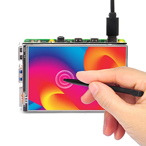 OSOYOO 3.5 inch SPI Touchscreen for Raspberry Pi 3B 3A+ 4 5 Zero W - Clear Display, Easy Integration, Ideal for Projects, Resistive Touch Screen with Stylus