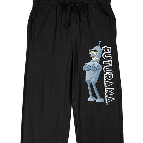 Futurama Bender Character Art Men's Black Sleep Pants2