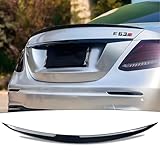 NEESPOC Rear Trunk Spoiler Wing Fit for Mercedes E-Class E300/ E350/ E400/ E450/ W213 4-Door Sedan 2017-2020 Gloss Black Sporty Style Decklid Lip Exterior Accessories