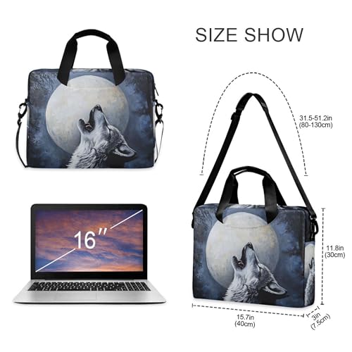 Maletín portátil para laptop ALAZA Wolf Moon 13-15.6 pulg miniatura 4