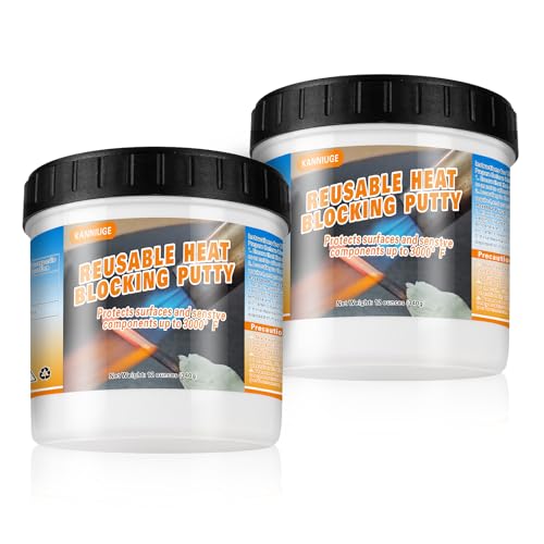 KANNIUGE 12 oz Reusable Heat Blocking Putty, 2 Can Solder